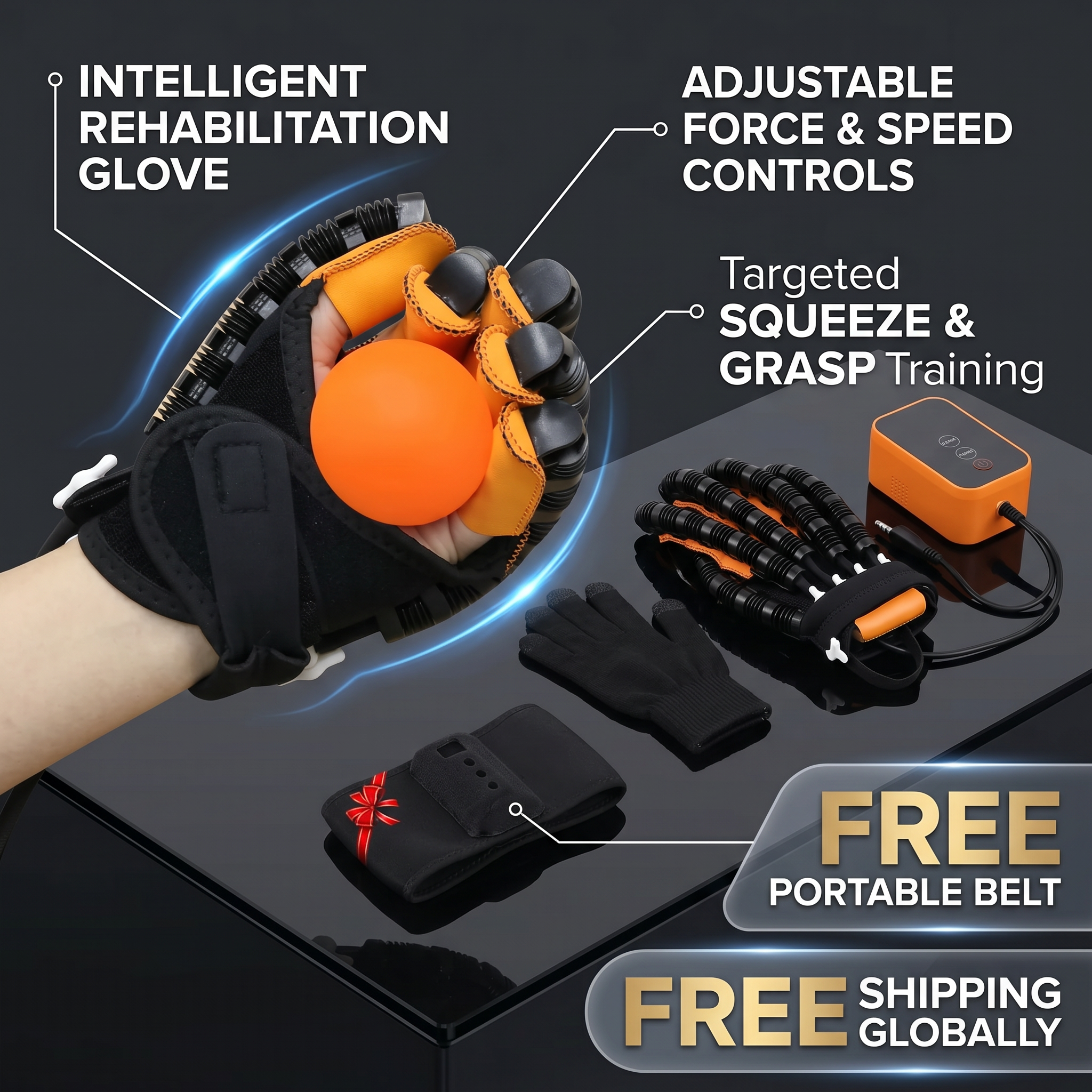 RehabGlove Pro® Portable Stroke Rehabilitation Finger Exerciser