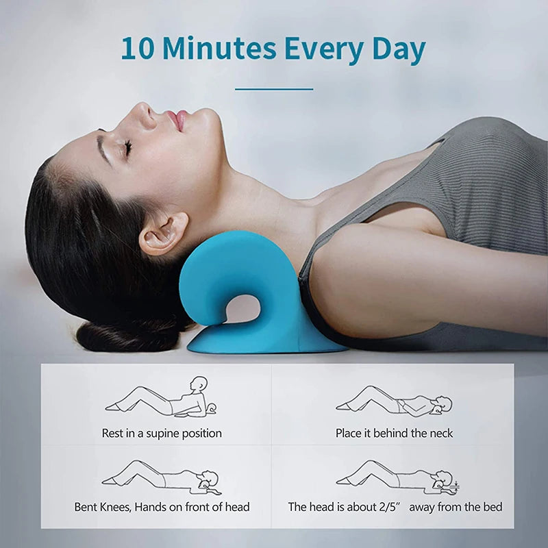 Neck Stretcher Massage Relaxer Cervical Chiropractic Traction Pillow