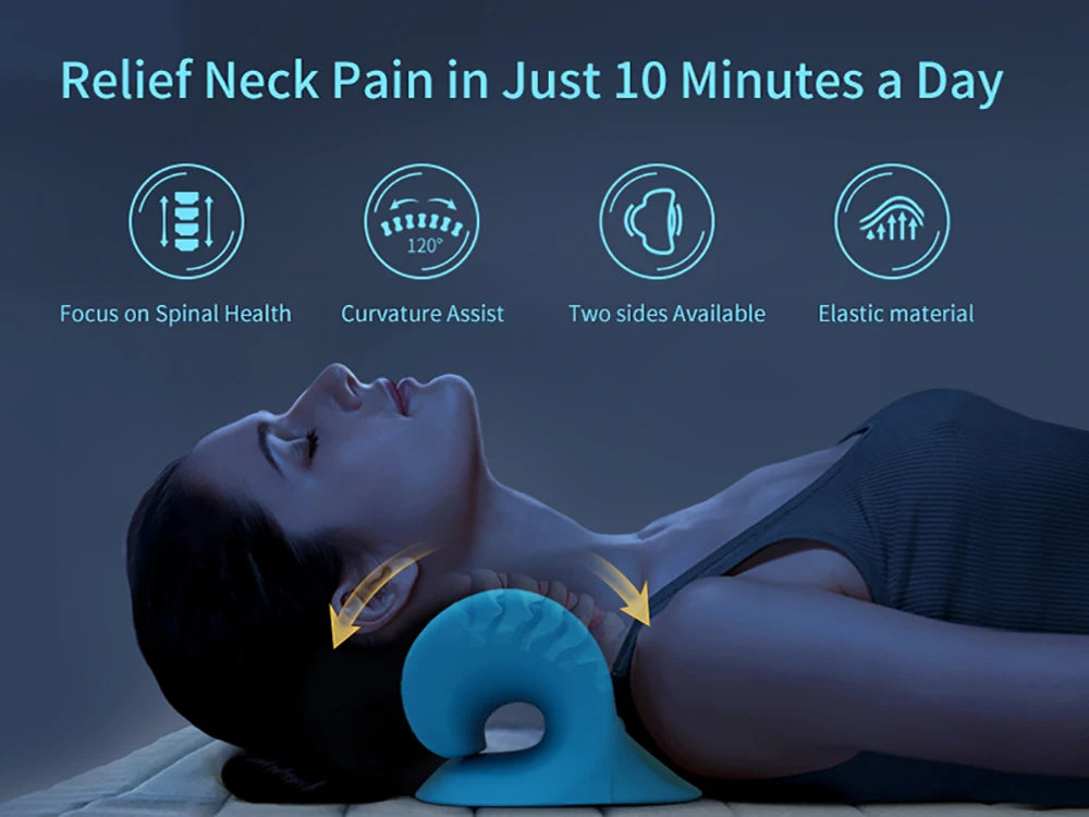 Neck Stretcher Massage Relaxer Cervical Chiropractic Traction Pillow