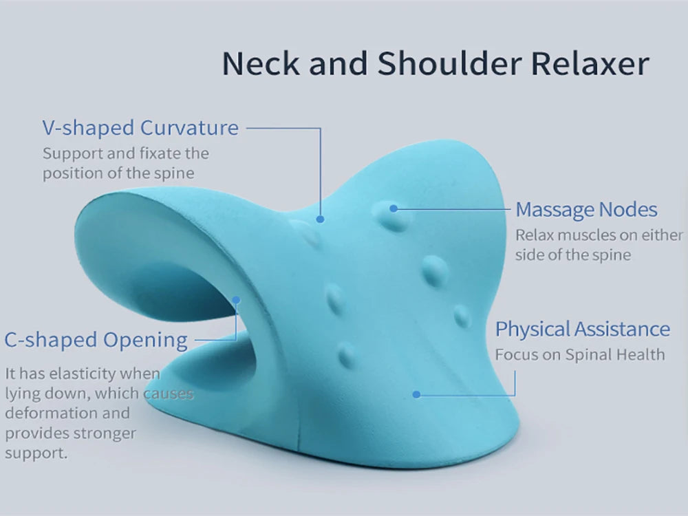 Neck Stretcher Massage Relaxer Cervical Chiropractic Traction Pillow