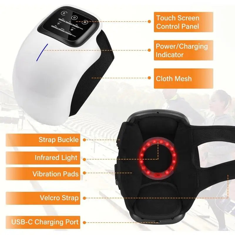 3-in-1 Cordless Knee Massager with Heat Physiotherapy