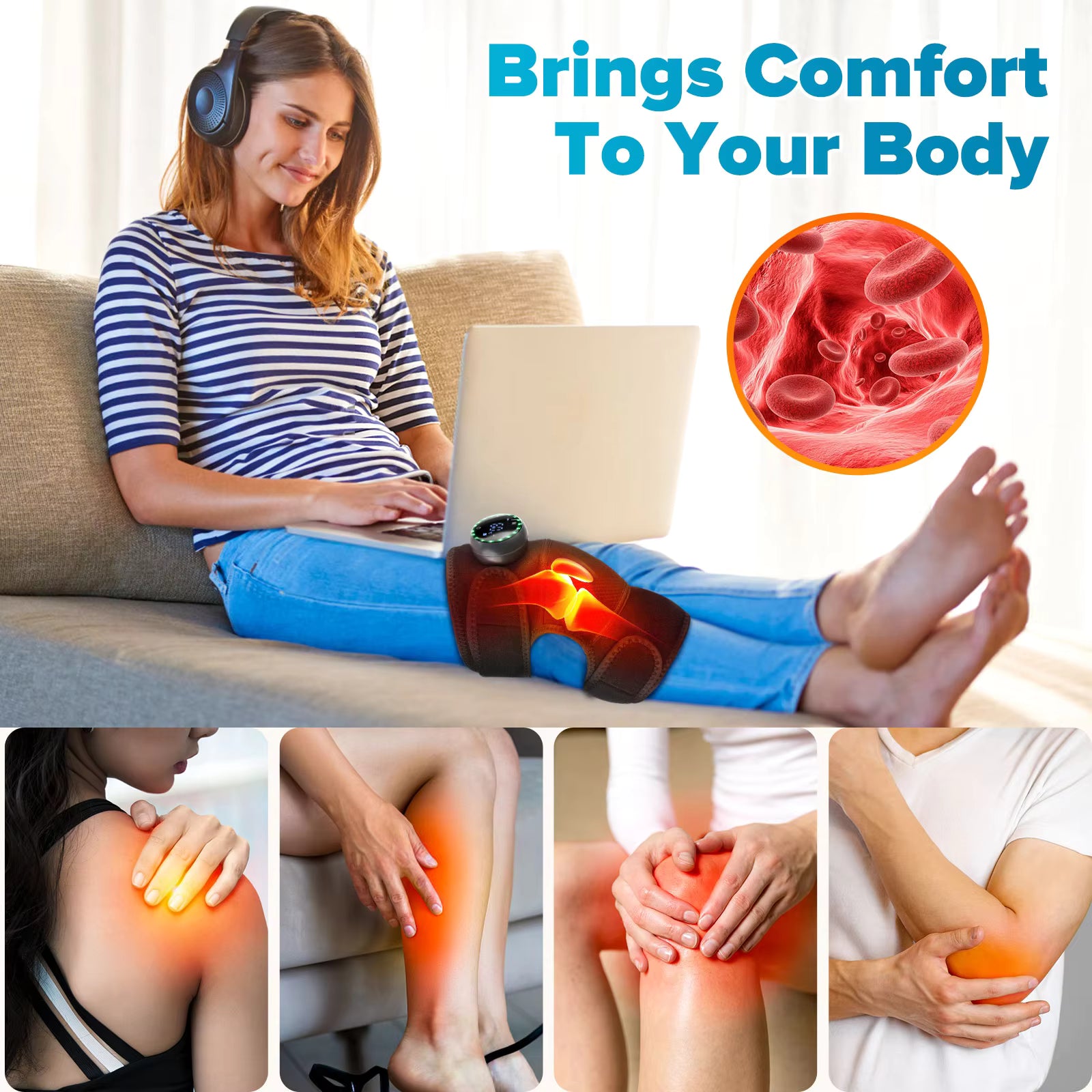 3 in 1 Heated Knee Shoulder Elbow Massager