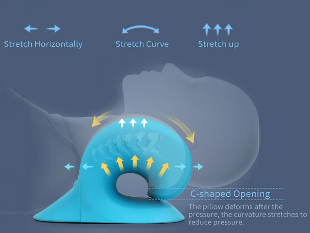 Neck Stretcher Massage Relaxer Cervical Chiropractic Traction Pillow