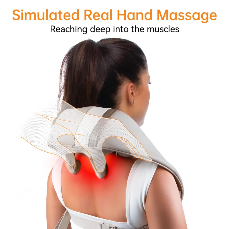 Massager For Neck and Cervical Shoulder With Heating Massage Pillow