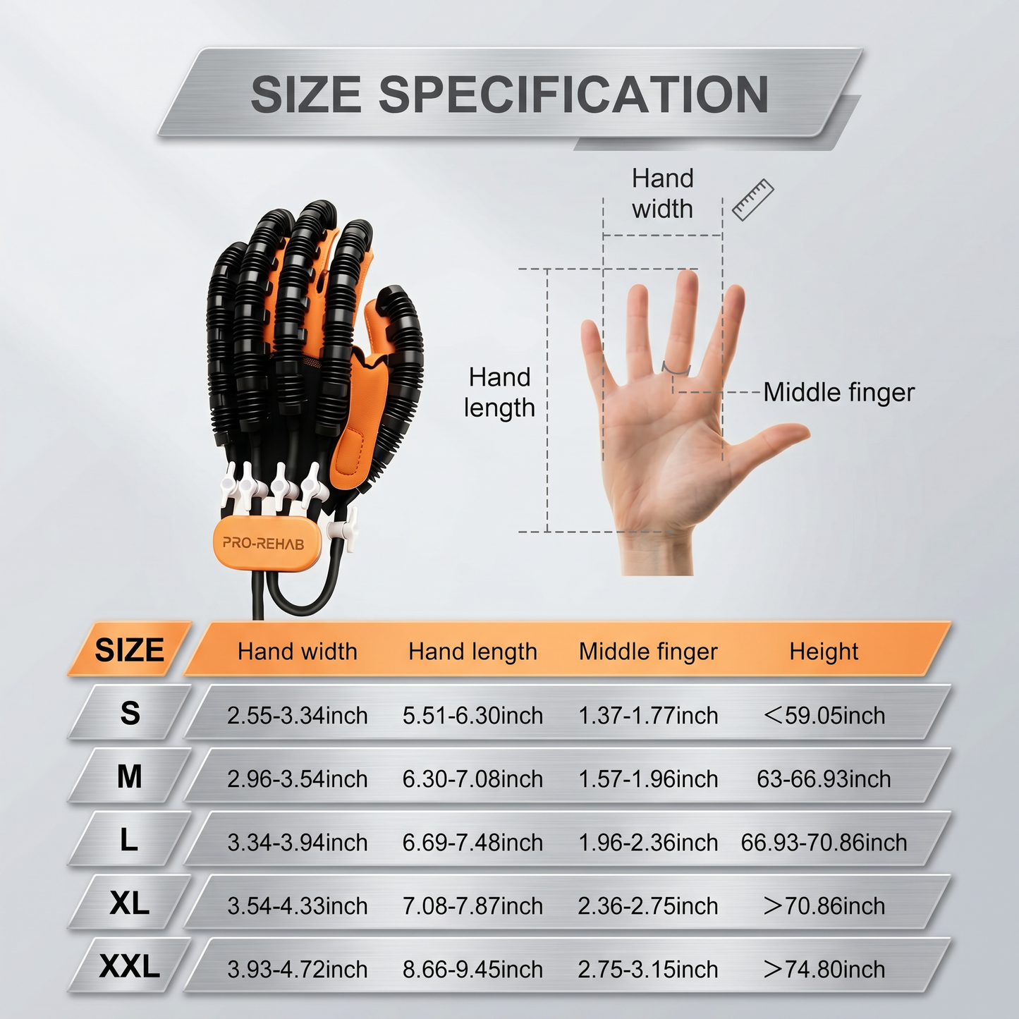 RehabGlove Pro® Portable Stroke Rehabilitation Finger Exerciser